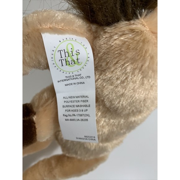 Pony Plush Brown Tan Pony Neighs Plush Stuffed Toy "This That Brand" - Picture 6 of 10